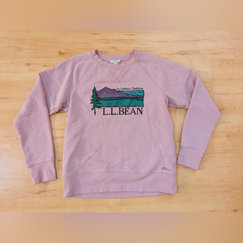 Medium L.L. Bean Vintage Pink Graphic Sweatshirt